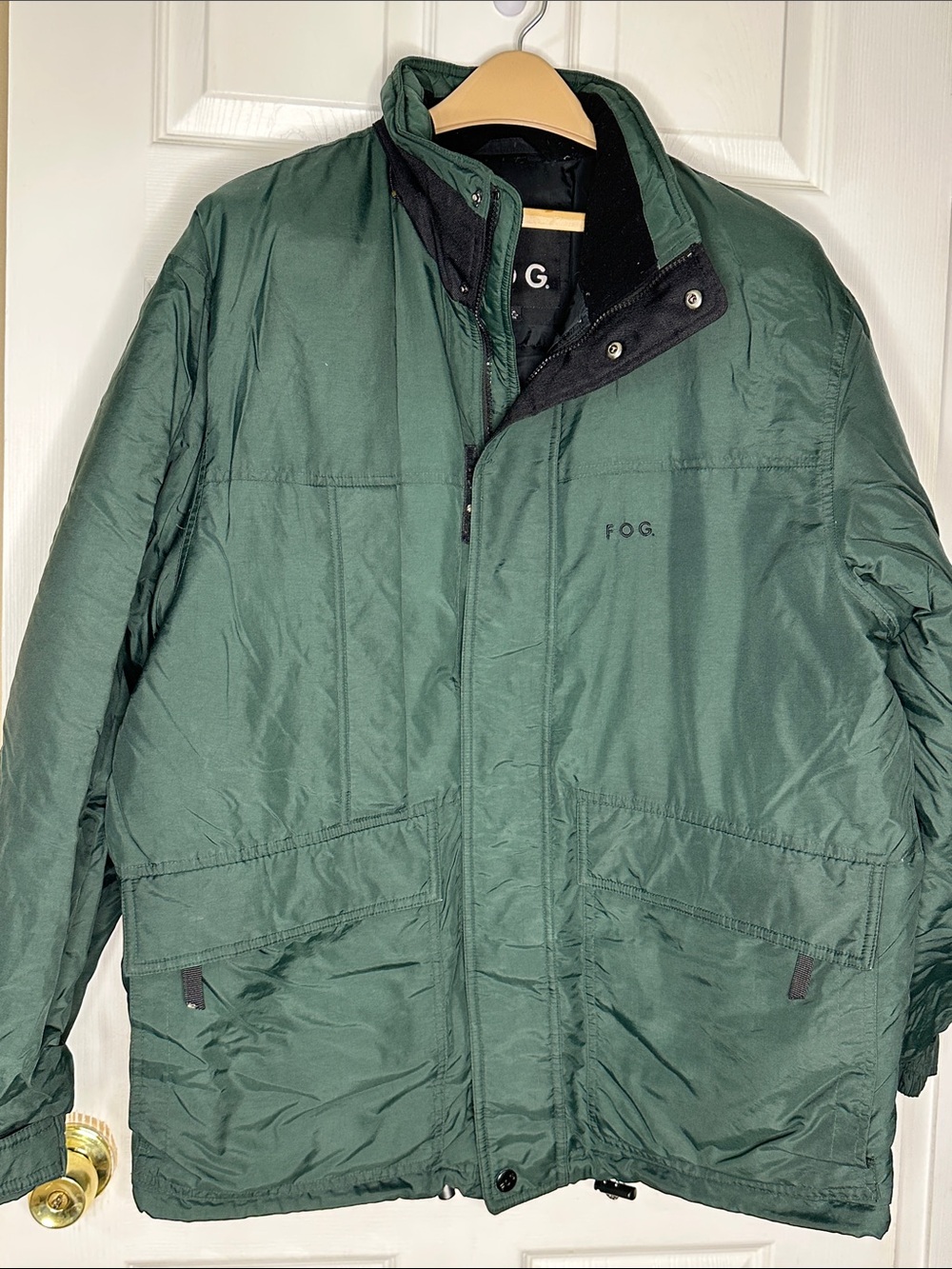 London Fog Forest Green Quilted Puffer Jacket